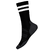 Everyday Athletic Striped Crew Socks Black M (38-41) 