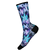 W Bike Zero Cush Gltch Flrl Print Crew Purple Dawn S (34-37) 