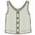 W Garden Island Top Solstice Stripe: Smolder Blue XS 