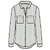 W LW A/C Buttondown Solstice Stripe: Smolder Blue XS 