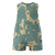 Infant Back Step 1 Pc Romper Intertidal Flora: Btn Green 3M (0-3M) 