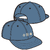 Corduroy Cap Kaleido Flwr: Shore Blue OS (One Size) 