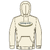 M '95 Oval Logo Uprisal Hoody Birch White XS 