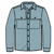 M L/S Island Hopper Shirt Crossweave: Blue Sage S 