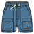 W Outdoor Everyday Shorts Shore Blue XS 