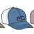 P-6 Logo Trucker Hat Shore Blue OS (One Size) 