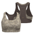 W's Endless Mid Impact Bra Earth Lines: Albatross Grey XS 