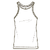 W Rib Knit Tank White XS 