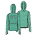 W Cap Cool Sun Hoody - Peak Visions Aqua Stone - Early Teal X-Dye XS 