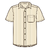 M A/C Shirt Lianas: Natural S 