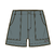 W Retro Cord Shorts Blue Sage XS 