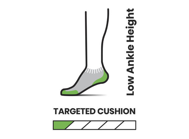 Run Targeted Cushion Low Ankle Socks 